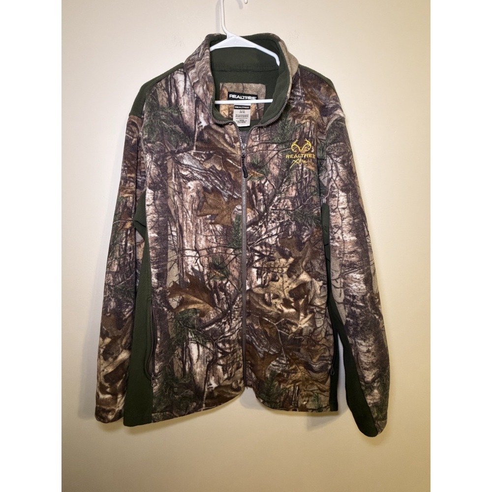 Habit Realtree Camo Jacket XL Fleece Lined Full Zip Zipped‎ Pockets Hunt